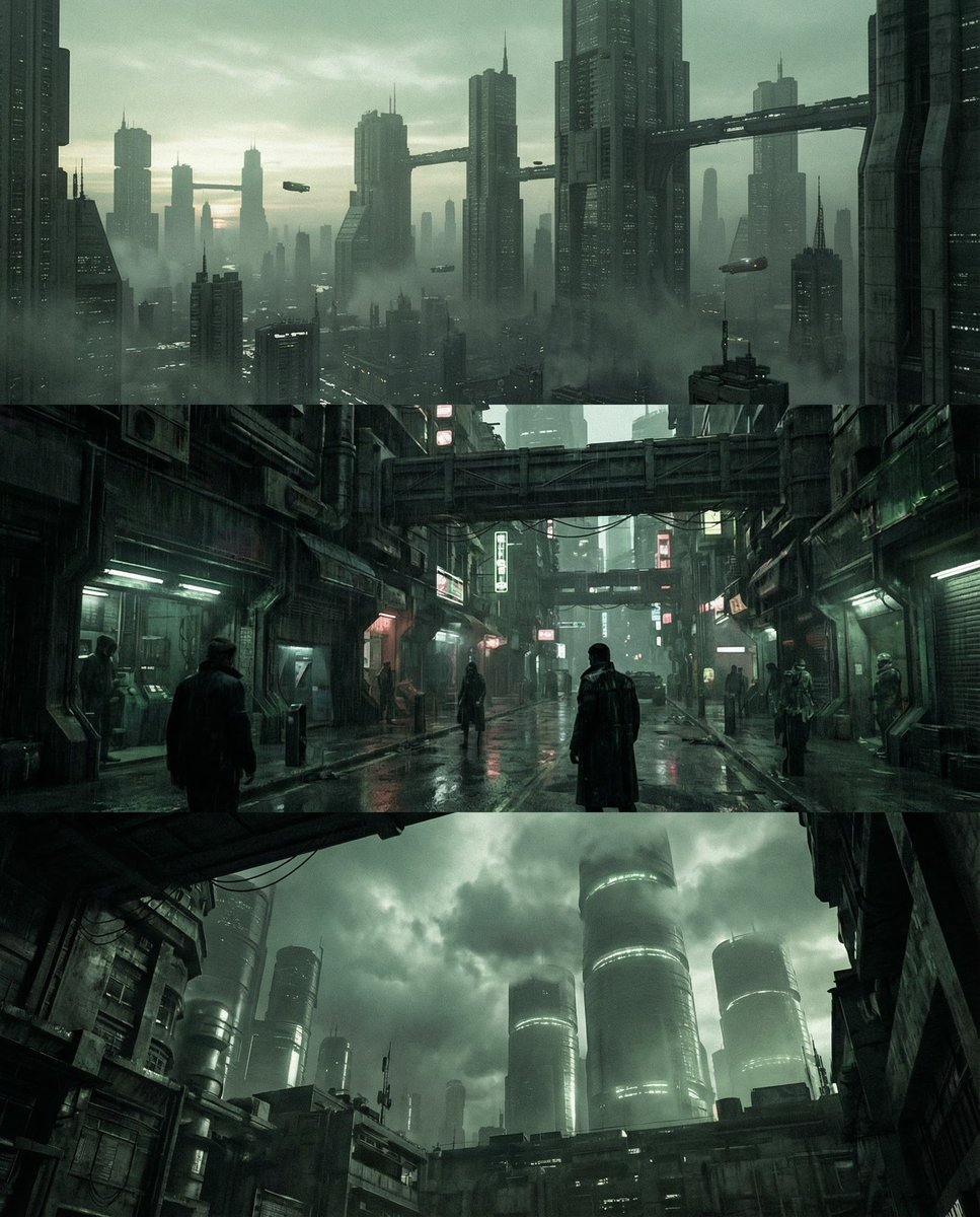 Sci-fi cinematic triptych and expansions example